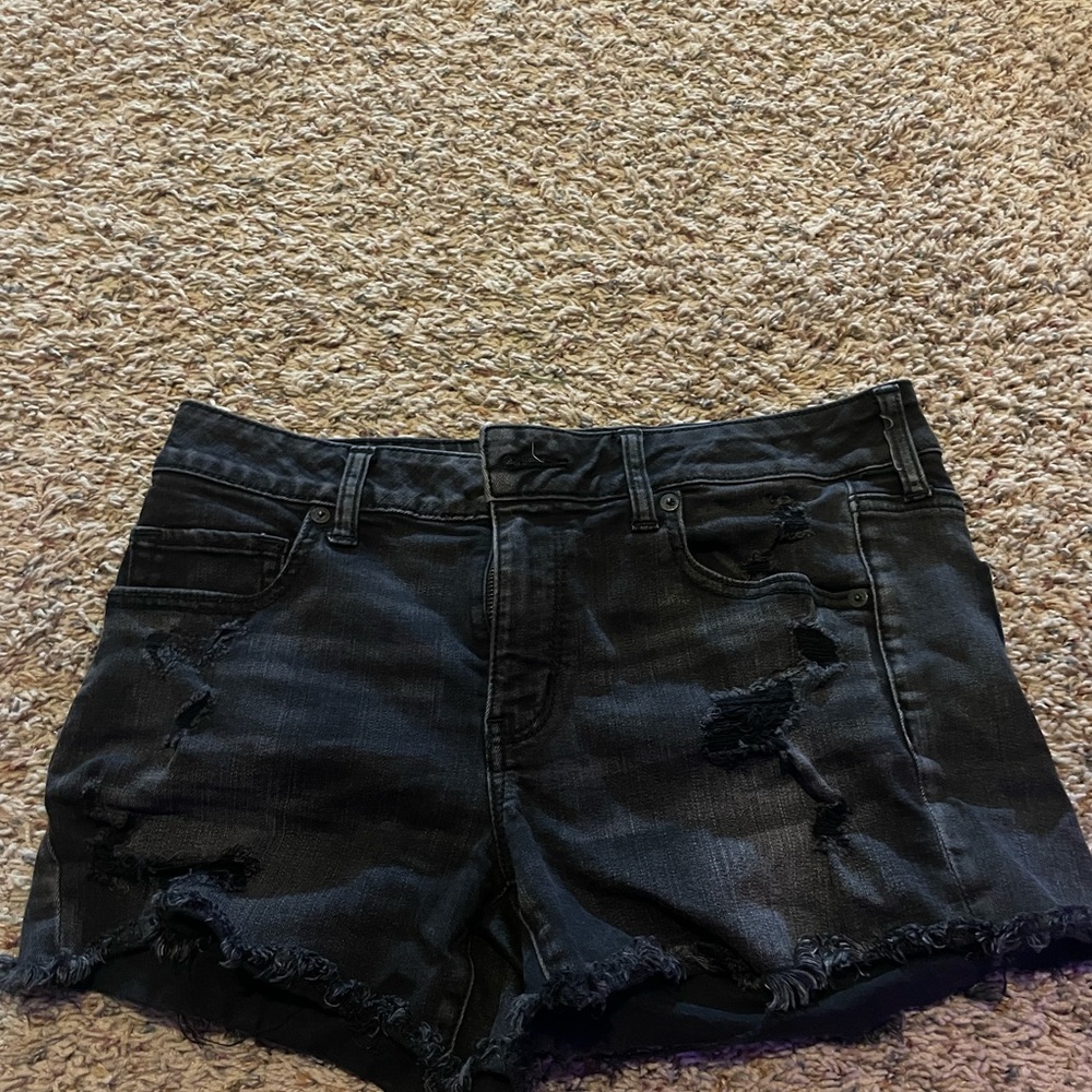 black american eagle jean shorts
